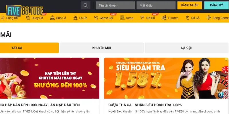 Trang chủ 15 Nhà cái Five88 phát triển hệ thống sân chơi cá cược chất lượng
